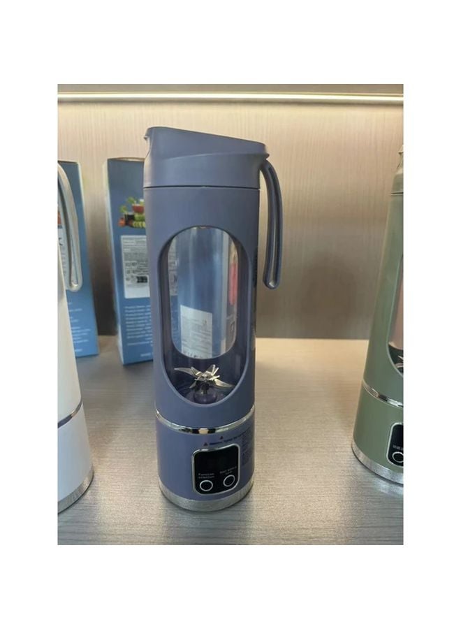 Purple Portable USB C Juicer Blender Smoothie Maker Digital Display 12 Blade Ice Crusher - Image 1