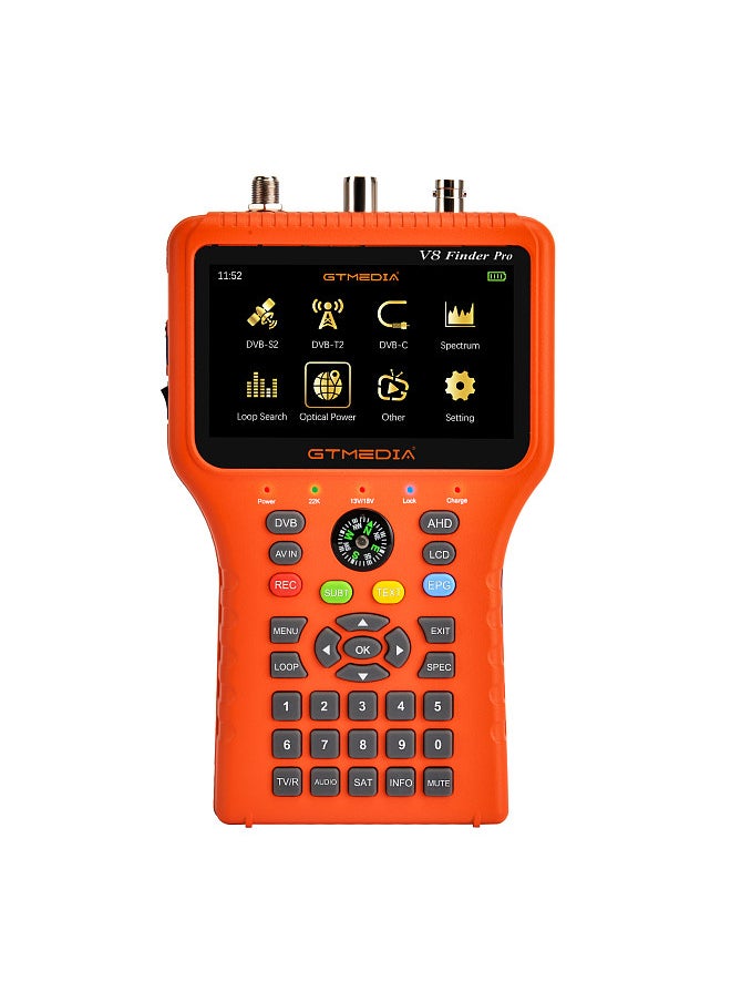 Gtmedia - GTMEDIA V8 Finder Pro TV Signal Finder Meter DVB-S/S2/S2X/T/T2/C Signal Receiver 4.3-inch LCD Dispaly H.265 Auto Calculate Angle 4000mAh Battery - Image 1
