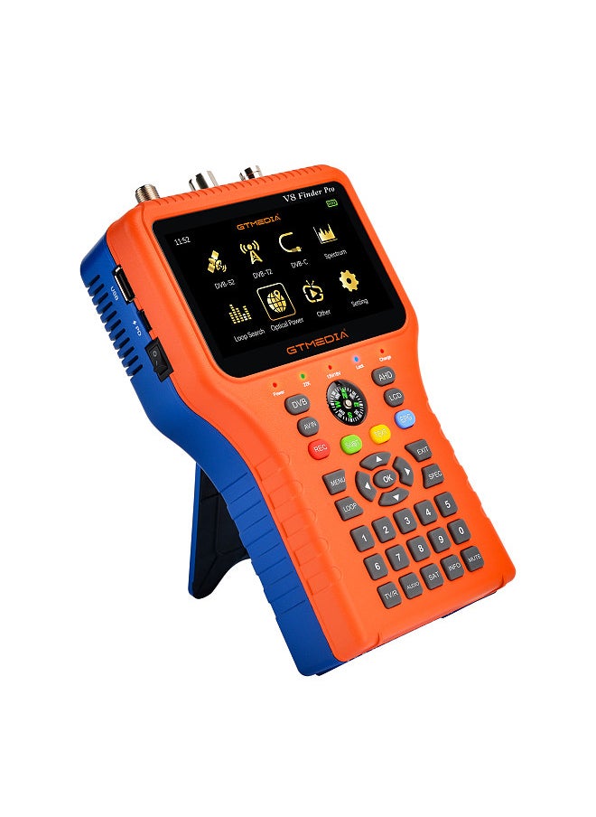 Gtmedia - GTMEDIA V8 Finder Pro TV Signal Finder Meter DVB-S/S2/S2X/T/T2/C Signal Receiver 4.3-inch LCD Dispaly H.265 Auto Calculate Angle 4000mAh Battery - Image 1