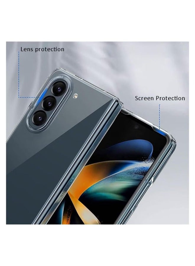 ACLIX Case for Samsung Galaxy Z Fold 5 Case, Slim Hard PC Clear Protective Case, Full Protection Durable Protective Cover for Z Fold 5 5G [No Front Screen Protector] (Fold 5) - Image 3
