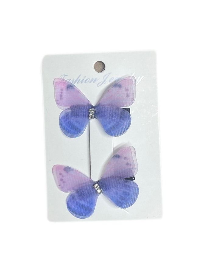 Elite Dose Butterfly Design Cute Hair Clips 2 Pieces 