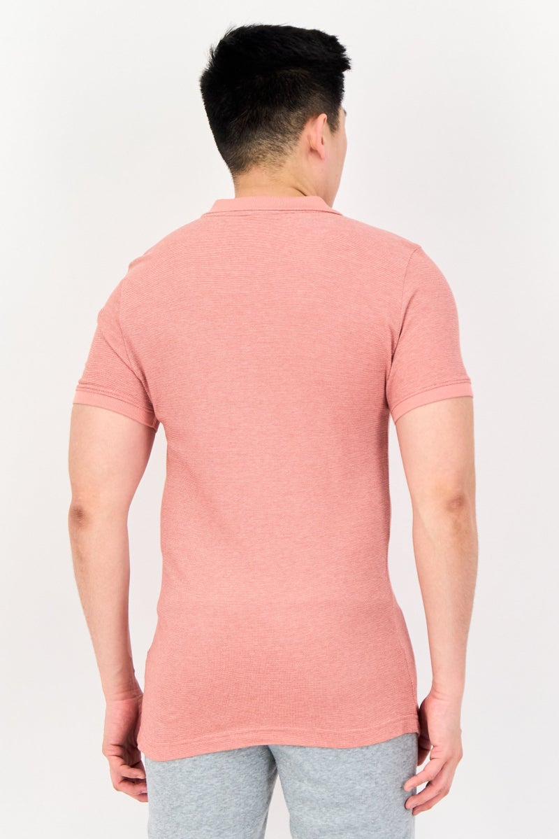 PUMA قميص بولو خارجي للرجال بقصة ضيقة بأكمام قصيرة، وردي روزيت - Image 4