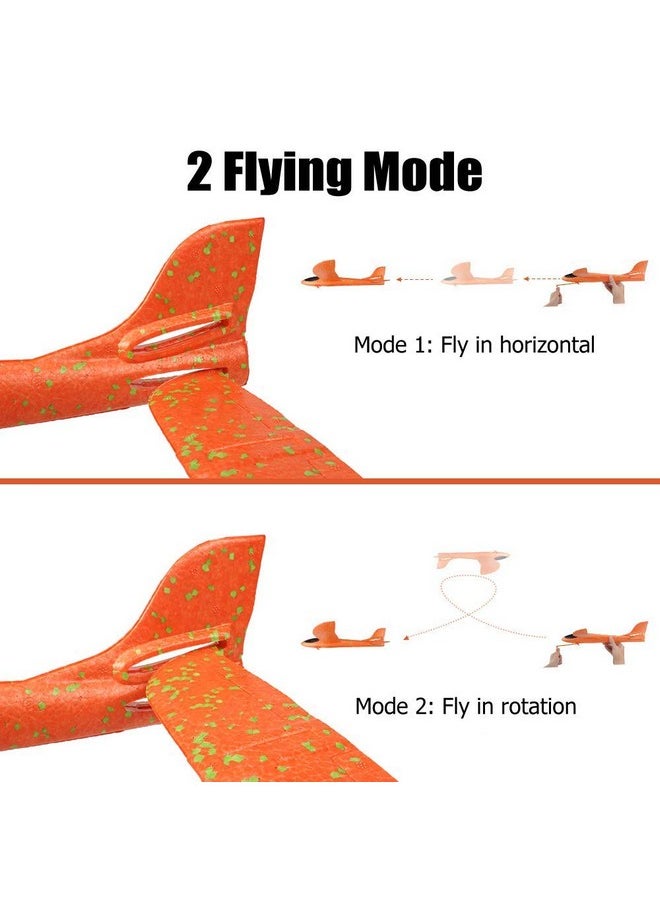 Bootaa 4 Pack Airplane Toys, Upgrade 17.5" Large Throwing Foam Plane, 2 Flight Mode Glider Plane, Flying Toy for Kids, Gifts for 3 4 5 6 7 Year Old Boy, Outdoor Sport Toys Birthday Party Favors Foam Airplane  - Image 2