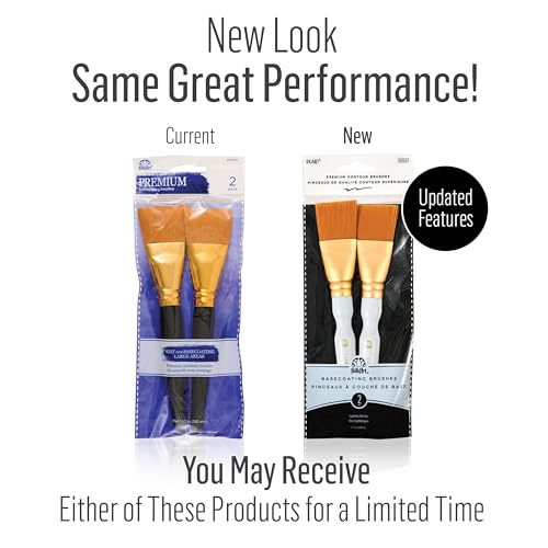 PLAID فرشاة مسطحة 50557E مزخرفة، (قطعتان)، تاكلون ذهبي - Image 2