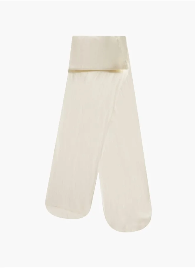 Flora Bella By Shoexpress Girls Textured Tights with Elasticated Waistband - Set of 2