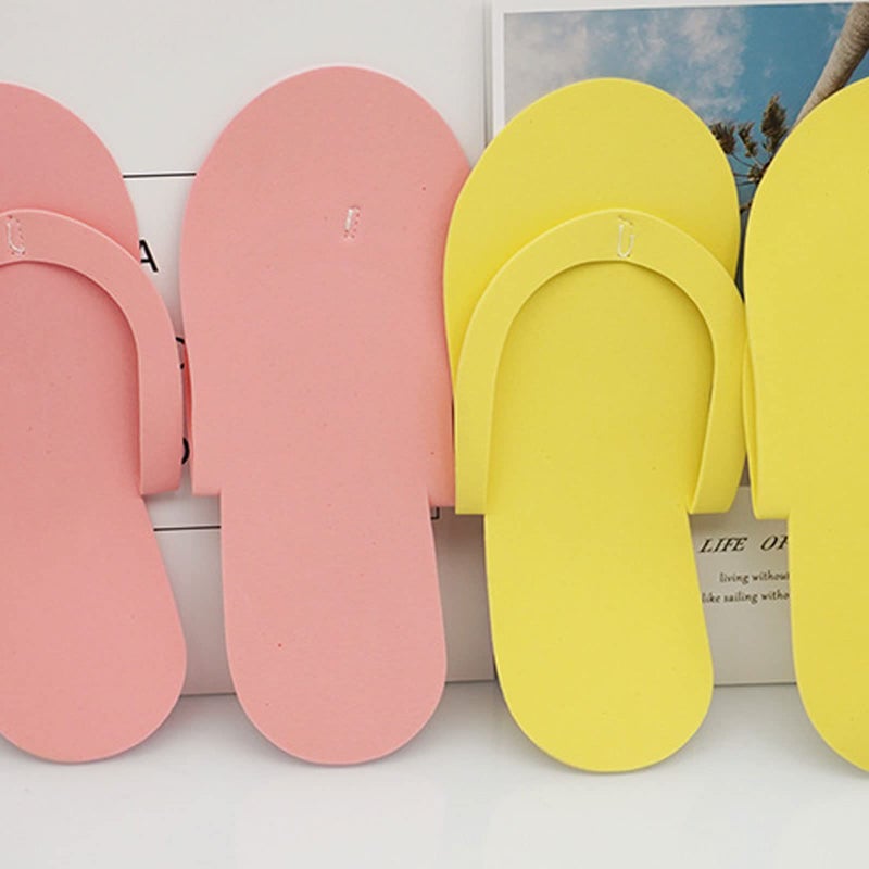Khakho Khakho Disposable Pedicure Slippers Disposable Flip Flops Pedicure Flip Flops Pedicure Shoes for Women Foam Slippers for Foot Spa Salon Nail - Image 5