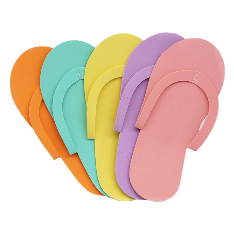 Khakho Khakho Disposable Pedicure Slippers Disposable Flip Flops Pedicure Flip Flops Pedicure Shoes for Women Foam Slippers for Foot Spa Salon Nail - Image 1