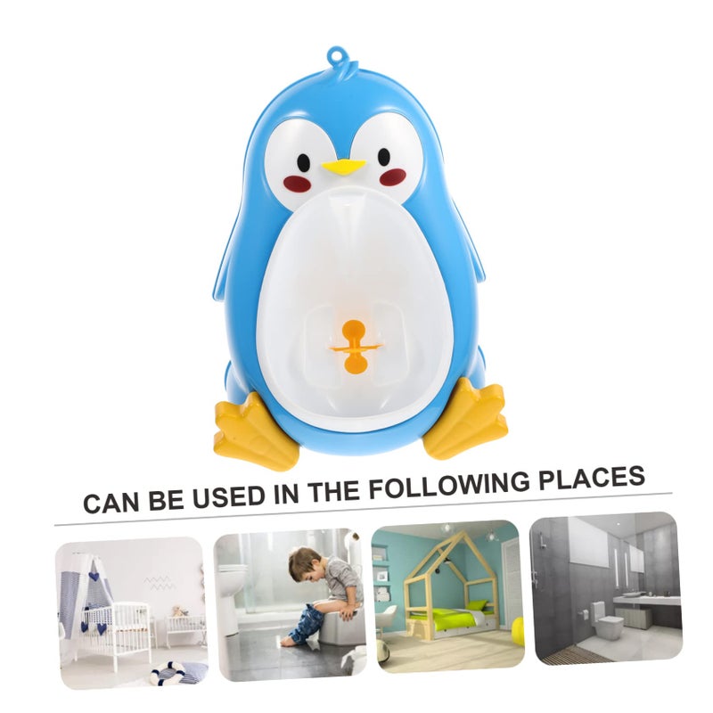Blue Penguin Potty Training Urinal For Boys Wall Mounted Easy Install Home Bathroom - Image 4
