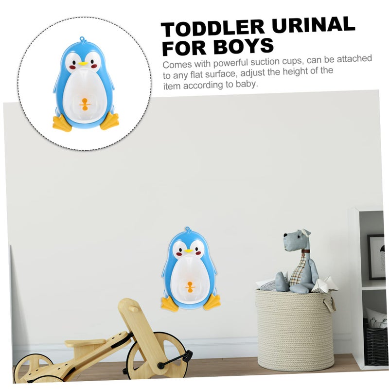 Blue Penguin Potty Training Urinal For Boys Wall Mounted Easy Install Home Bathroom - Image 3