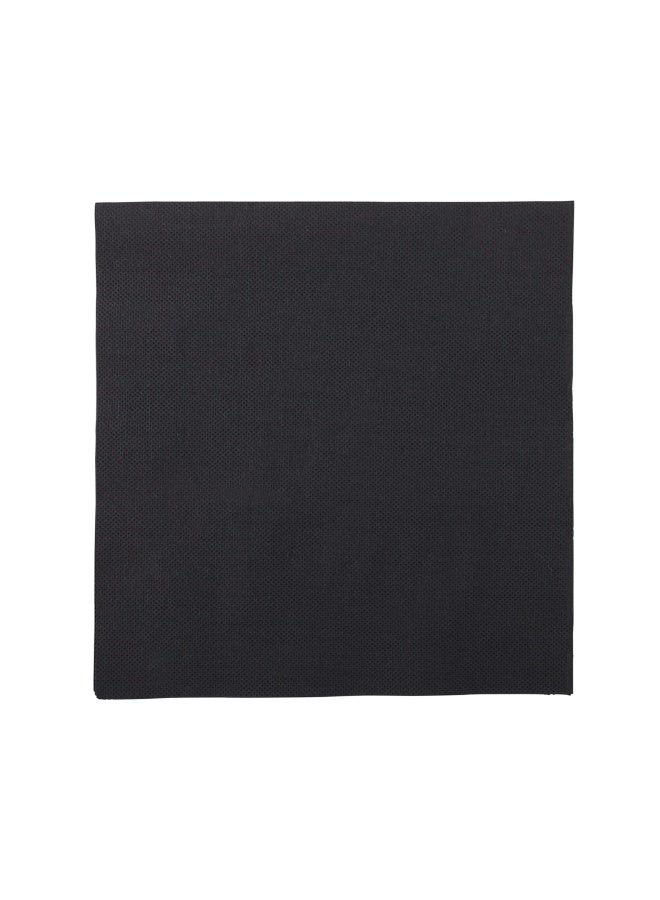 Restaurantware Luxenap 15.5 x 15.3 Inch 2-Ply Dinner Napkins, 50 Disposable Napkins - Linen Feel, Soft And Absorbent, Black Paper Folded Napkins, Square, For Lunch, Dinner, Or Everyday Use  - Image 1