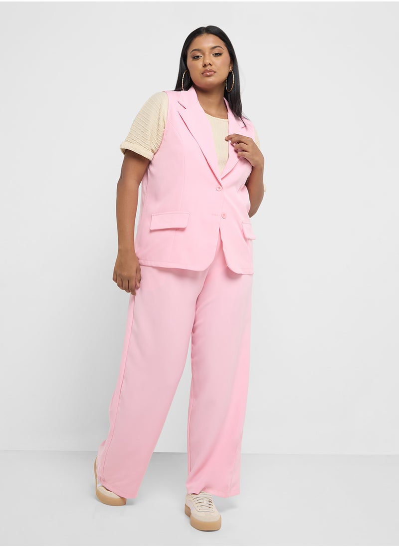 Ginger Plus - Longline Waistcoat & Wide Fit Pant Co-Ord Set - Image 1