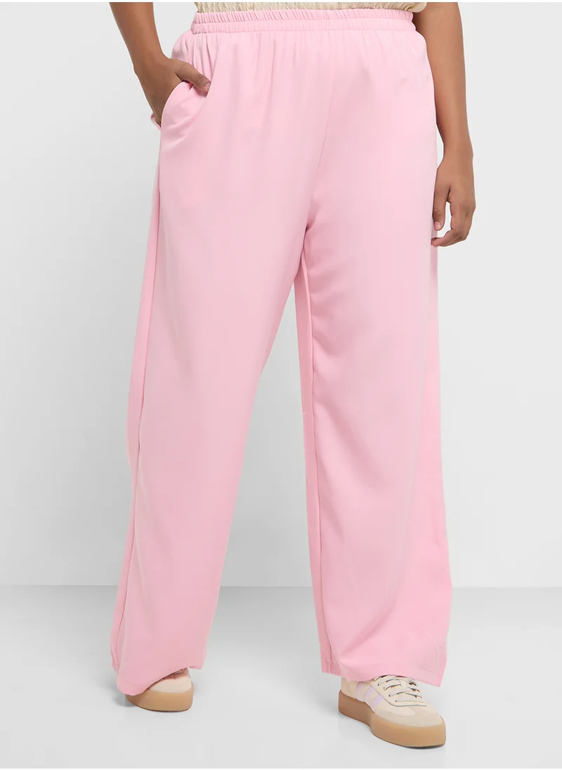 Ginger Plus Longline Waistcoat & Wide Fit Pant Co-Ord Set