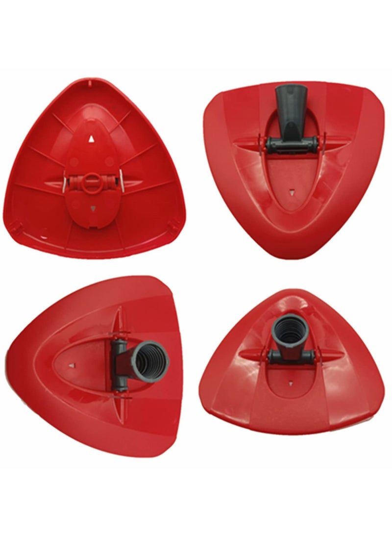 SYOSI Spin Mop Replacement Head Base Replacement Rotating Triangle Refill Disc for Easy Wring Replace Head Plastic Case Shell Red - Image 3