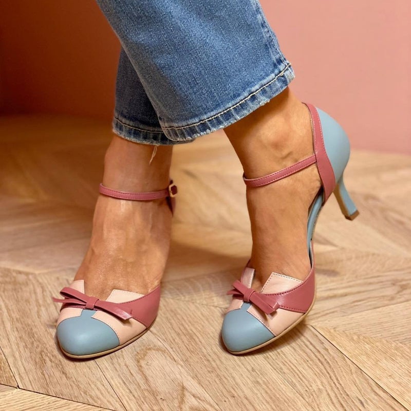 Export Model 2025 Summer High-Heeled Fashion Color Matching 40-43 Large Size Buckle Strap Hollow Sandals - Image 3