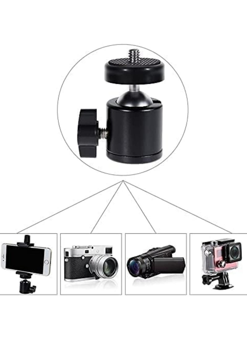 Oasisgalore Universal Mini Ball Head Tripod Mount (2 Pack) - 1/4" with 360° Swivel for DSLR Cameras and Accessories  - Image 4
