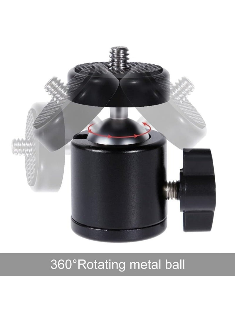 Oasisgalore Universal Mini Ball Head Tripod Mount (2 Pack) - 1/4" with 360° Swivel for DSLR Cameras and Accessories  - Image 3