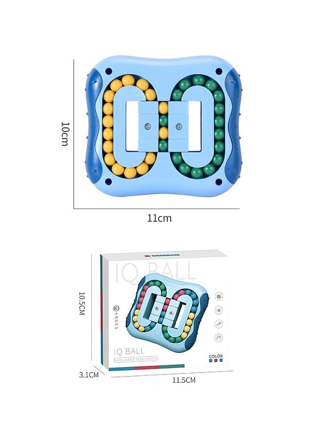 بيوند مكعب روبيك الدوار، مكعب روبيك الفاصوليا السحرية الدوارة بأطراف الأصابع، لعبة ألغاز لعبة الدماغ للأطفال والكبار، لعبة تحفيز الدماغ (أزرق) - Image 2