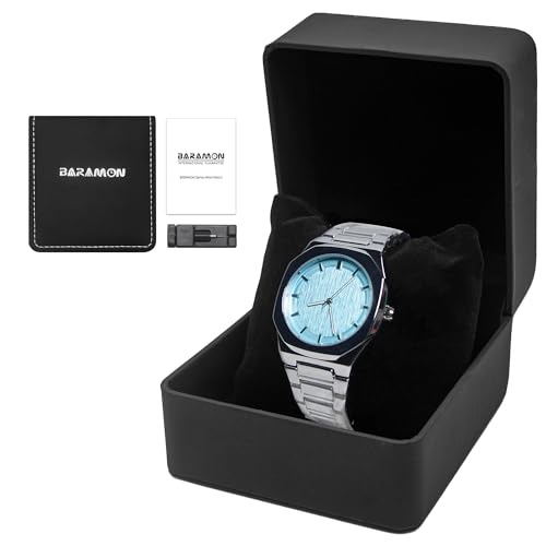 BARAMON Wrist Watches for Men, Nautilus Stainless Steel Quartz Movement Date Luxury Style Men's Luminous Hands Casual Business Watches - Image 5