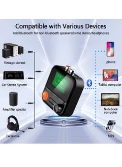 Furtey Bluetooth Transmitter Receiver,Bluetooth 5.2 Transmitter With LCD Screen,5 EQ Effects,TF Card Plug-Play,Wireless Audio Adapter RCA 3.5mm AUX for TV/PC/Car/MP3/Speakers/Headset,BR05  - Image 4