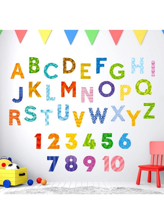 Decowall Ba4003 Uppercase Alphabet Letter Numbers Kids Wall Stickers Decals Peel And Stick Removable For Nursery Bedroom Living Room Toddler Boys D?Cor Abc Letters Big Girl - Image 3