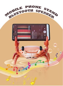 MissTiara 2 in 1 Creative Bluetooth Speaker and Mobile Phone Stand, Crab Shape Bracket 360 Degree Surround Speaker Creative Desktop Decoration  - Image 5