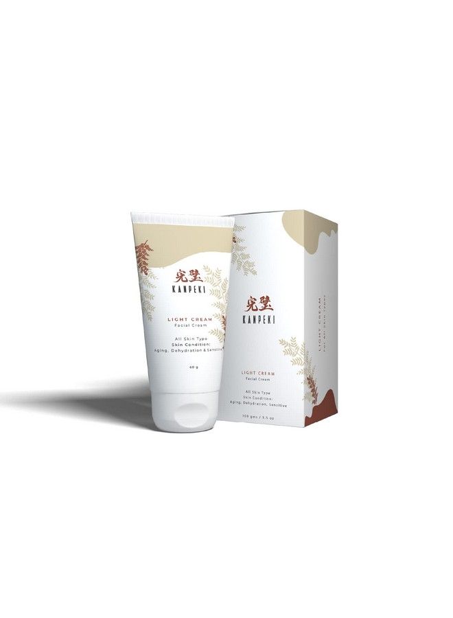 KANPEKI Light Facial Cream Counteracts Signs Of Ageing Provide Hydration Reduces Sensitivity Contains Kesar Aloe Vera Honey & Willow Bark For All Skin Types 60G - Image 1