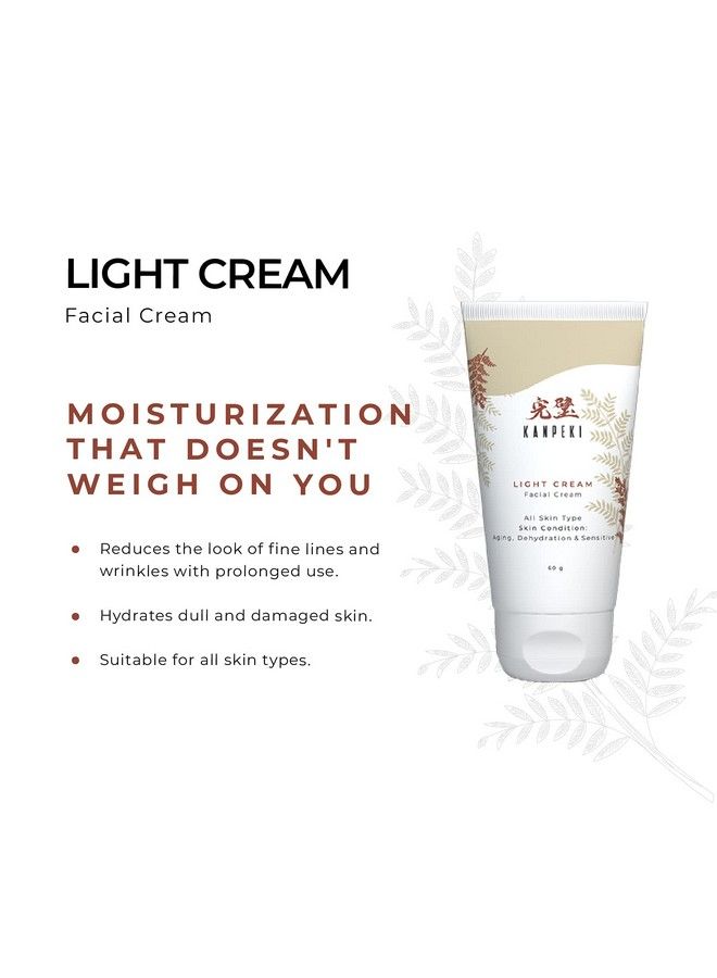 KANPEKI Light Facial Cream Counteracts Signs Of Ageing Provide Hydration Reduces Sensitivity Contains Kesar Aloe Vera Honey & Willow Bark For All Skin Types 60G - Image 4