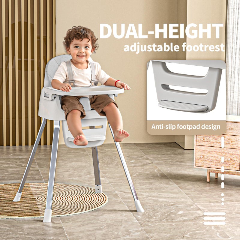 CheerKid Portable Baby Highchair for Months Infants and Toddlers with 5 Point Harness Convertible Comfortable Seat for Cozy Eating Table Sit Up High Chair and Seats for Sitting Up Back Booster Feeding Chairs - Image 4