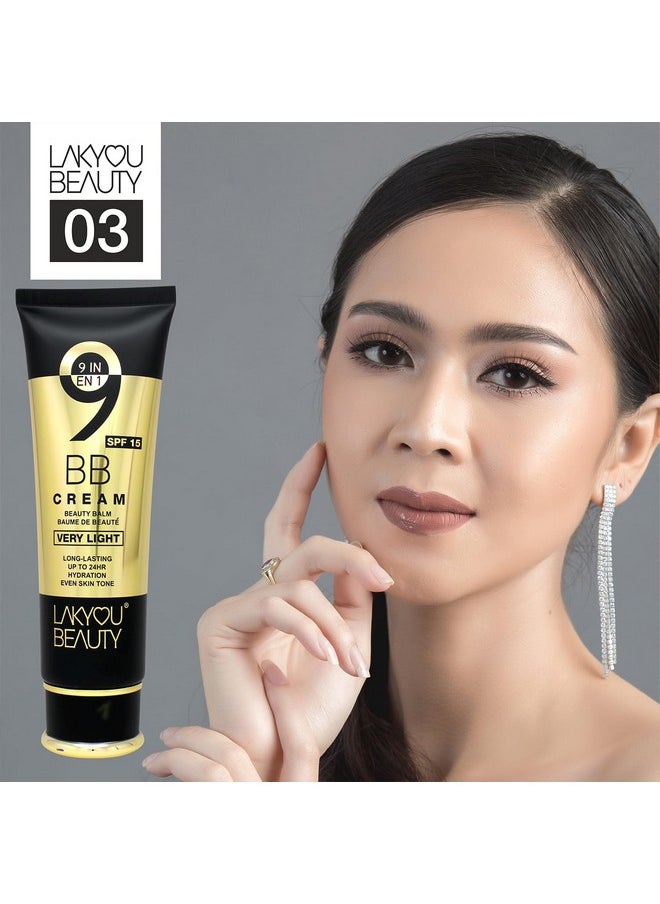 LAKYOU BEAUTY 9 In 1 Bb Cream | Light Weight | Long Lasting | Up To 24Hrs Hydration | Even Skin Tone | Spf-15 | Shade-03(Natural Beige) | 80G  - Image 5