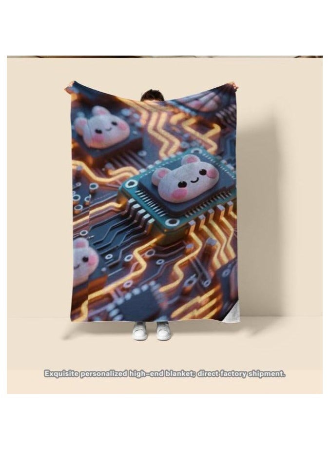 general Children's or student cartoon flannel thin blanket (warm and comfortable, suitable for sleep, games) 100cm*150cm - 530 - Image 3