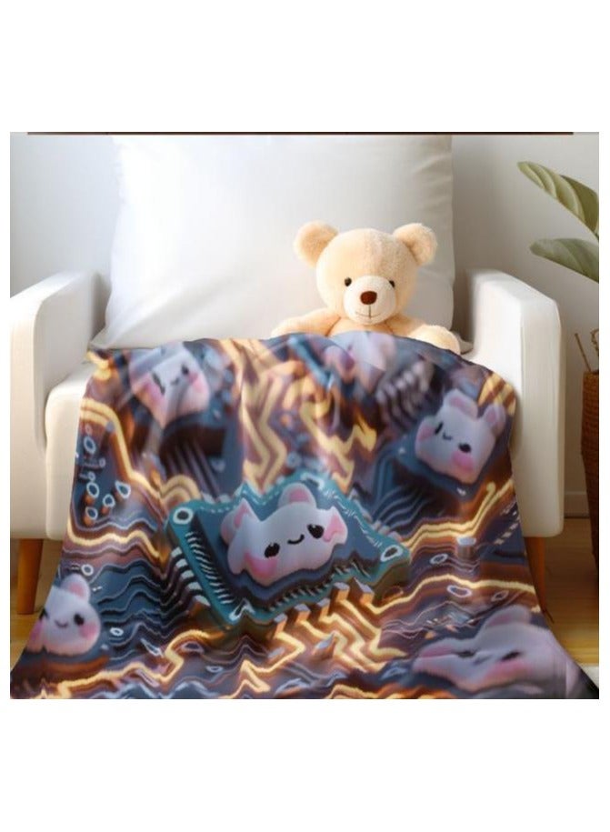 general Children's or student cartoon flannel thin blanket (warm and comfortable, suitable for sleep, games) 100cm*150cm - 530 - Image 5