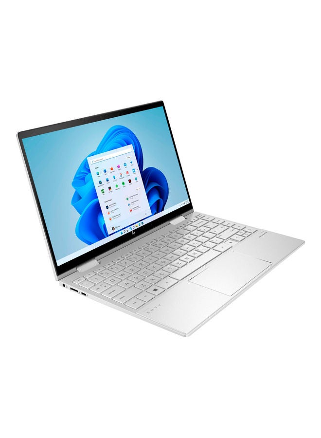 HP لابتوب إنفي X360 بشاشة لمس مقاس 13.3 بوصة بدقة كاملة الوضوح بمعالج كور i7 من الجيل الحادي عشر وذاكرة رام 8 جيجابايت ومحرك أقراص SSD سعة 512 جيجابايت وبطاقة رسومات إنتل أيريس Xe ونظام تشغيل ويندوز 10 بإصدار عالمي اللغة الإنجليزية فضي - Image 2