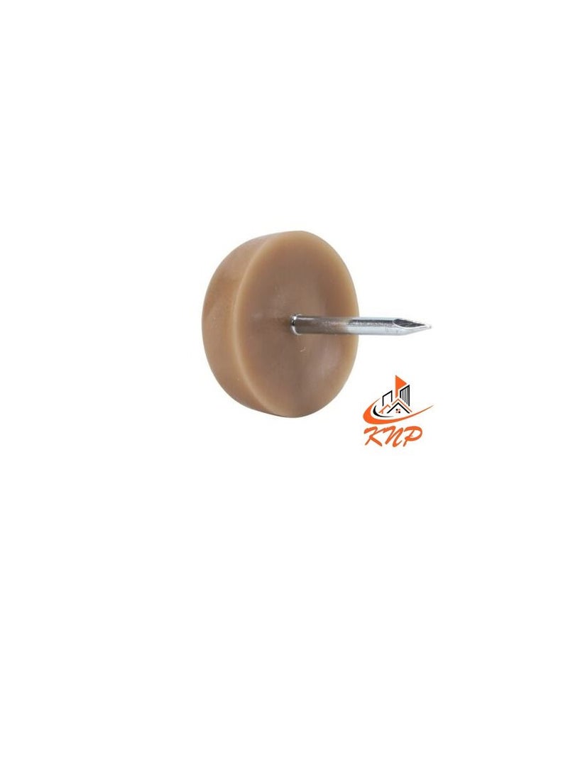 KNP Nylon Furniture Bottom Nail Bush, Brown - 20pcs  - Image 2