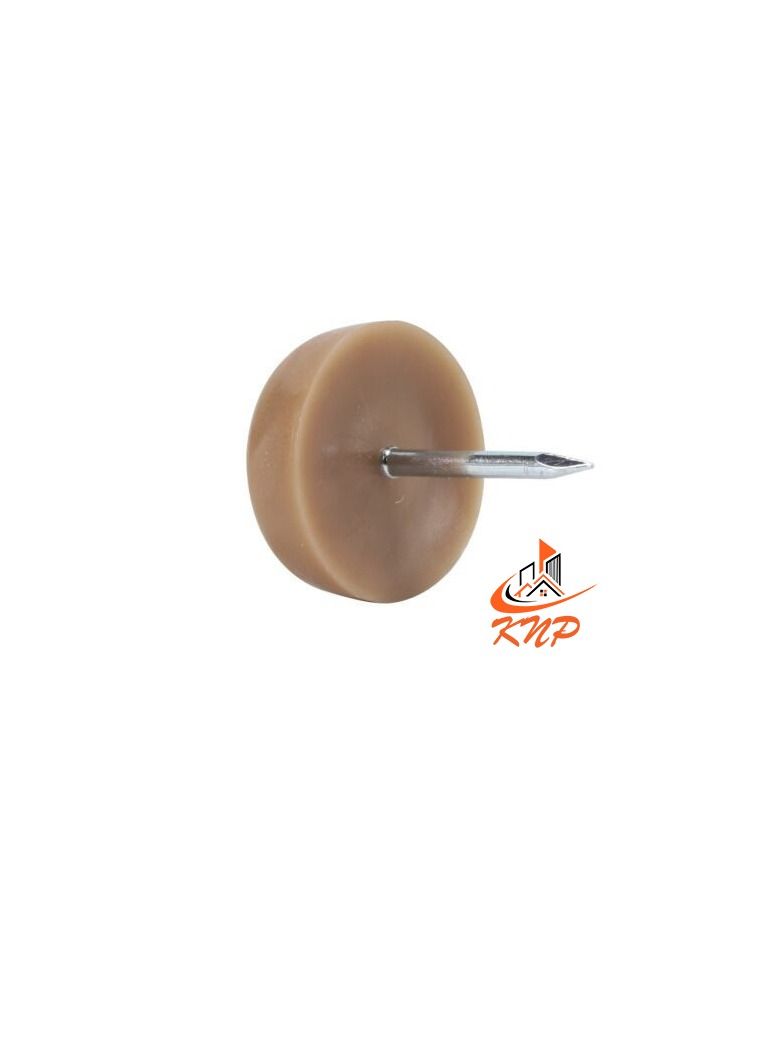 KNP Nylon Furniture Bottom Nail Bush, Brown - 20pcs  - Image 3
