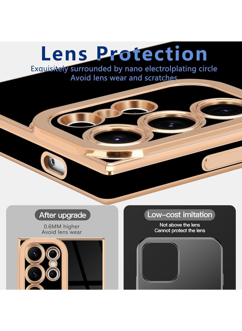 Compatible with Infinix Note 50/Infinix Note 50 pro phone case, smooth gold chrome, black lightweight, smooth shock-proof full protection Infinix Note 50/Infinix Note 50 pro phone case - black