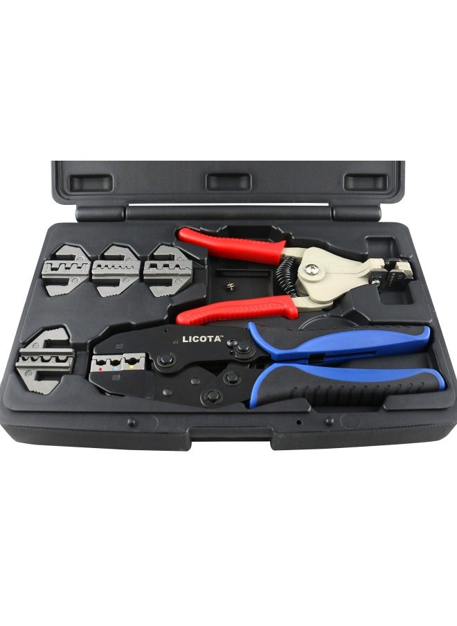 LICOTA 7 Pieces Professional Quick Interchangeable Ratchet Crimping Tool And Stripper Kit Acp 3K03  - Image 2