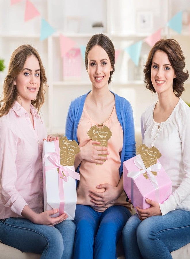 G2PLUS 50PCS Baby Advice Cards, Onesie Baby Shower Predictions and Advice Cards for Parents To Be, Wishes Card for New Parents, Gender Reveal Girls Boys Game Party Decorations(5.2x6in, Kraft, White) - Image 5