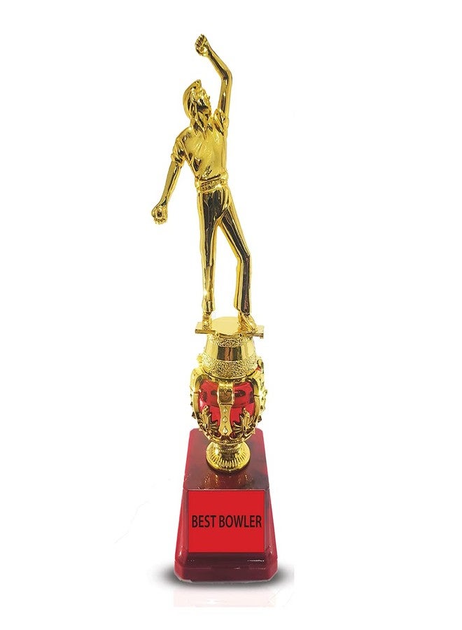BAREEZE PURE 10.5 inch Batsman and Bowler Trophy for Cricket Tournament Trophy Cricket Trophy/Cricket Trophy - Image 4