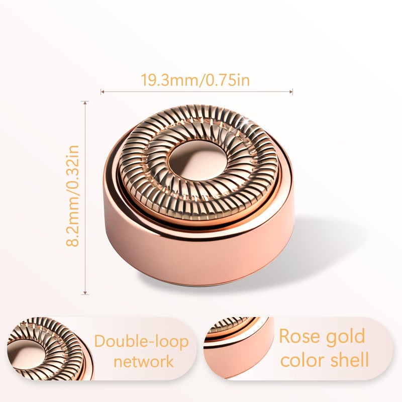 AIJALY Gen 2 Replacement Heads Compatible with Flawless Facial Hair Remover, Replacement Bladesï¼ŒRose Gold (4 Pcs) - Image 4