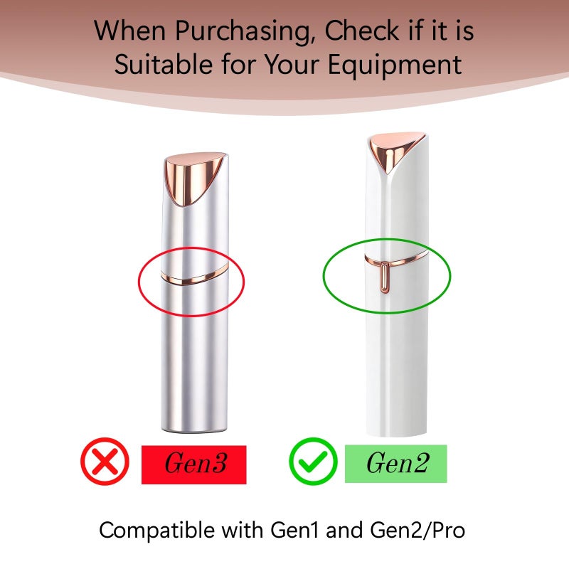 AIJALY Gen 2 Replacement Heads Compatible with Flawless Facial Hair Remover, Replacement Bladesï¼ŒRose Gold (4 Pcs) - Image 2