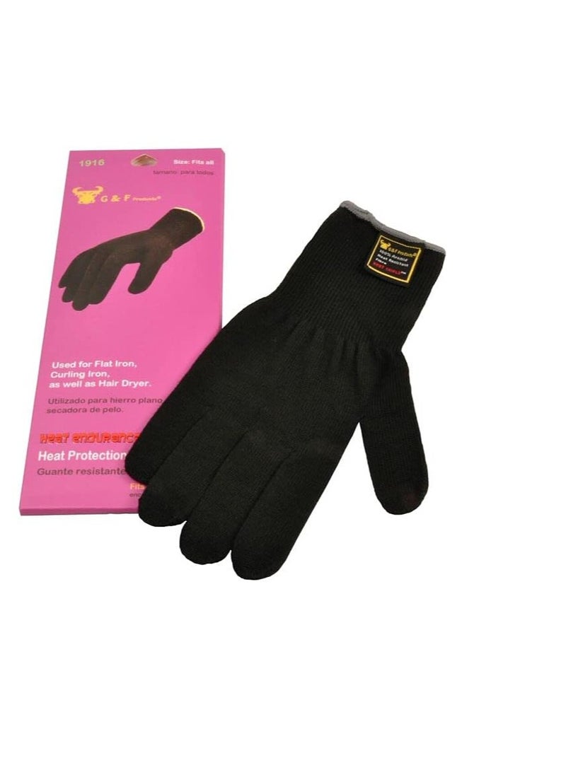 G & F Products G & F 1916 Heat Resistant Beauty Gloves for Curling and Flat Iron, Black, Sold by 1 Piece  - Image 3