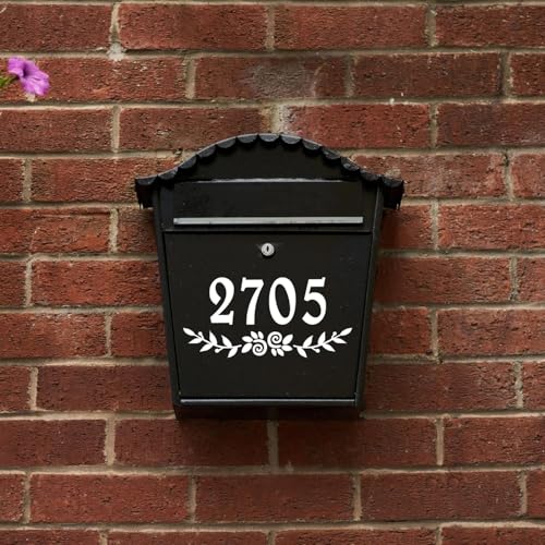 HLARTNET 2 Inch Reflective White Mailbox Numbers Stickers, 4 Set Waterproof Rustic Mailbox Decal, Self Adhesive Vinyl Number for Mail box, Door, Garbage Bins - Image 5