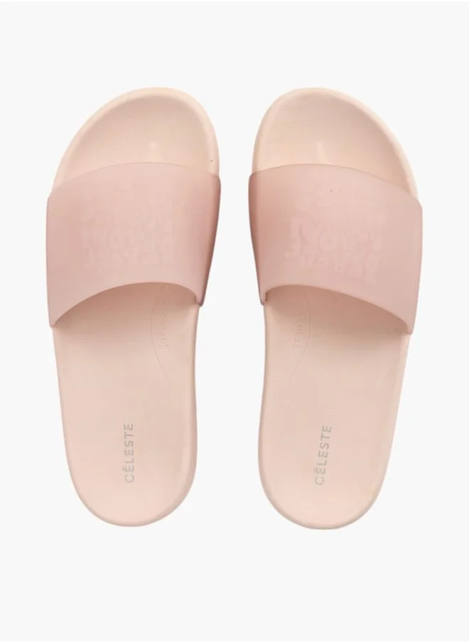 سيليست Womens Solid Slip-On Slides