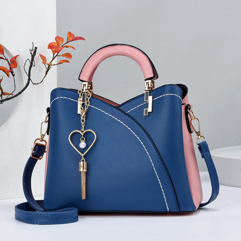 Xiaoyu Small Purses and Handbags for Women Fashion Crossbody Bag Lightweight Girls Shoulder Bag Top Handle Satchel Purse (Dark Blue) - Image 3