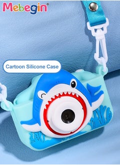MEBEGIN Shark Shape Kids Toy Camera for Kids 1080P HD Toddler Digital Video Camera with 16G SD Card,Portable HD 48 Million Pixels Kids Selfie Camera Perfect Birthday Gifts Blue  - Image 3