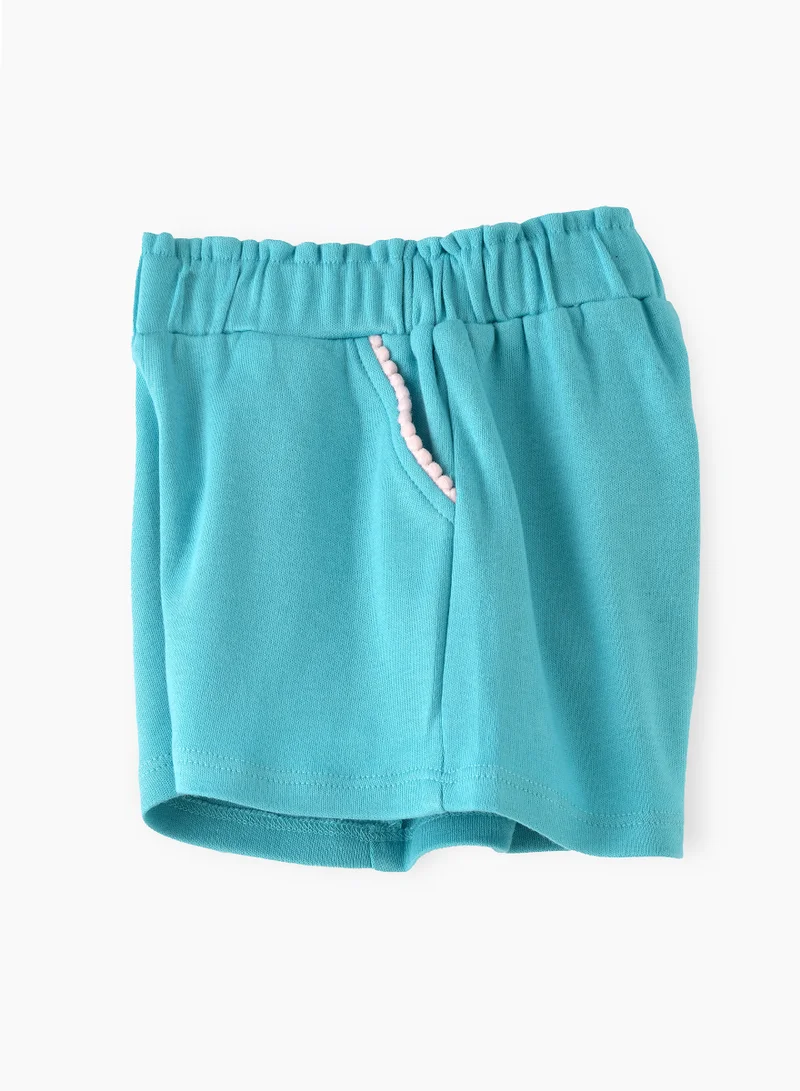 Jelliene Sunny Stretches: Girls' Comfy Cotton Knit Shorts Playful Style