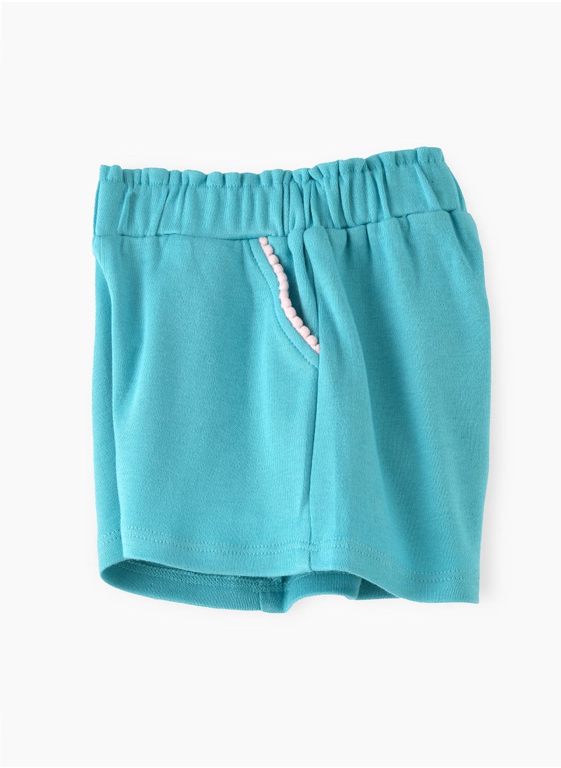 Jelliene Sunny Stretches: Girls' Comfy Cotton Knit Shorts Playful Style  - Image 3