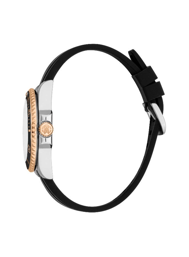 roberto cavalli روبرتو كافالي RC5G129P0045 - ساعة كوارتز تناظرية للذكور من المطاط - Image 2