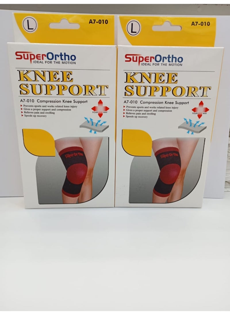 Super Ortho COMPRESSION KNEE SUPPORT LARGE SIZE 1 PAIR( 2 PCS ) - Image 1