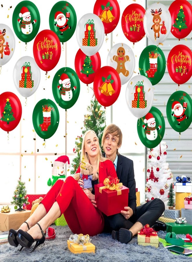 Chalyna 45 Pcs Christmas Latex Balloons, Christmas Birthday Party Decorations for Party Xmas Gifts School Classroom Game New Year Baby Shower Birthday Supplies, 12 Inches - Image 5